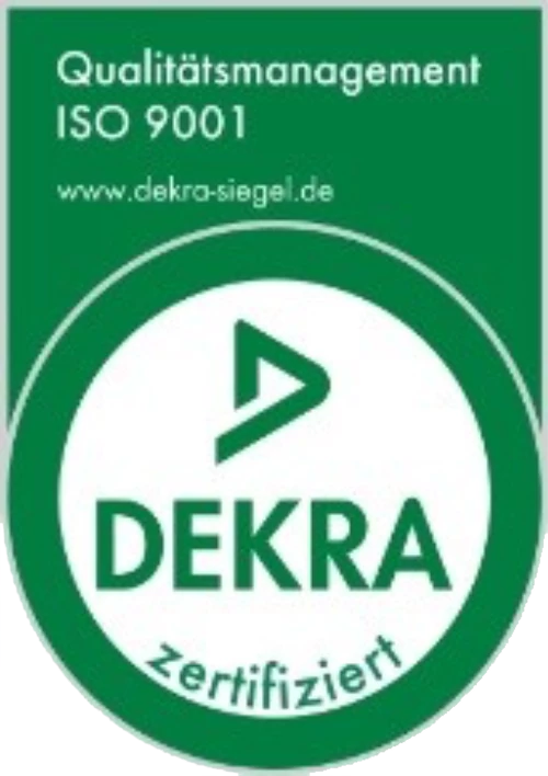 DEKRA-Siegel für zertifiziertes Informationssicherheitsmanagement nach ISO/IEC 27001