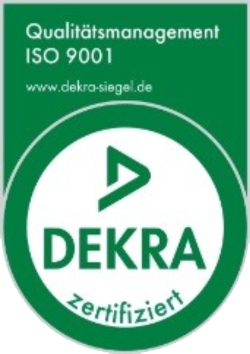 DEKRA-Siegel für zertifiziertes Informationssicherheitsmanagement nach ISO/IEC 27001